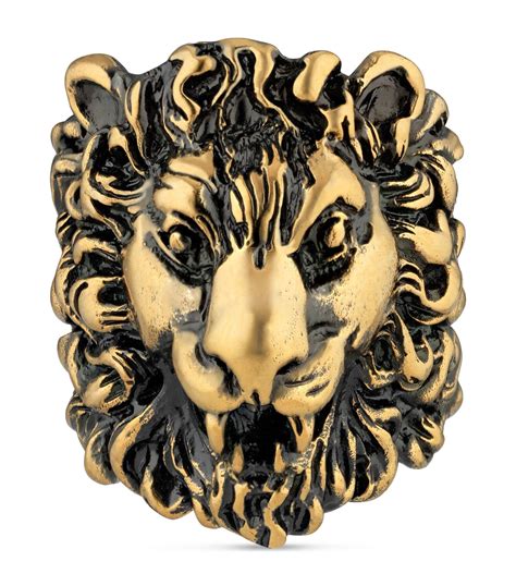 lion head ring gucci|Gucci lion head necklace.